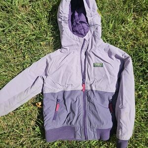 L.L. Bean Kids Two-Tone Purple Puffer Jacket